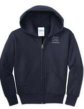 Load image into Gallery viewer, SCHOOL IN THE SQUARE  FULL ZIP HOODED SWEATSHIRT WITH LOGO