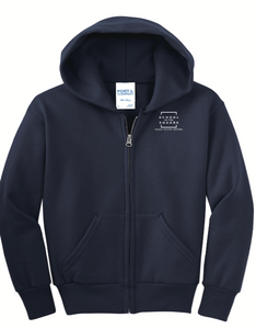 SCHOOL IN THE SQUARE  FULL ZIP HOODED SWEATSHIRT WITH LOGO