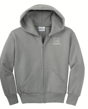 Load image into Gallery viewer, SCHOOL IN THE SQUARE  FULL ZIP HOODED SWEATSHIRT WITH LOGO