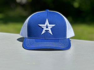 ALLSTARS HAT WITH NEW PUFF LOGO (ROYAL HAT WITH WHITE STAR OR WHITE HAT WITH PINK STAR)