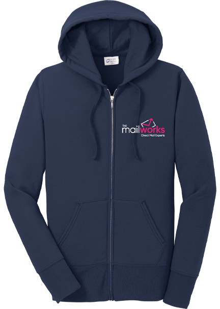 The Mailworks Ladies Cotton Full Zip Hoodie