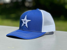 Load image into Gallery viewer, ALLSTARS HAT WITH NEW PUFF LOGO (ROYAL HAT WITH WHITE STAR OR WHITE HAT WITH PINK STAR)