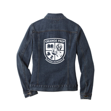 Load image into Gallery viewer, Orange Prep Staff Jean Jacket w/ logo
