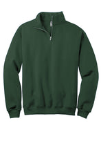 Load image into Gallery viewer, SQUARE MIDDLE GREEN 1/4 ZIP PULLOVER- COTTON