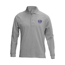 Load image into Gallery viewer, AHN GREY POLO SHIRT W/ LOGO - MIDDLE SCHOOL ONLY