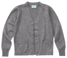 Load image into Gallery viewer, PRE-K DOS AMIGOS V-NECK GREY CARDIGAN SWEATER