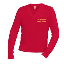 Load image into Gallery viewer, ST. MADELEINE SOPHIE V-NECK PULLOVER SWEATER W/ LOGO (UNISEX)