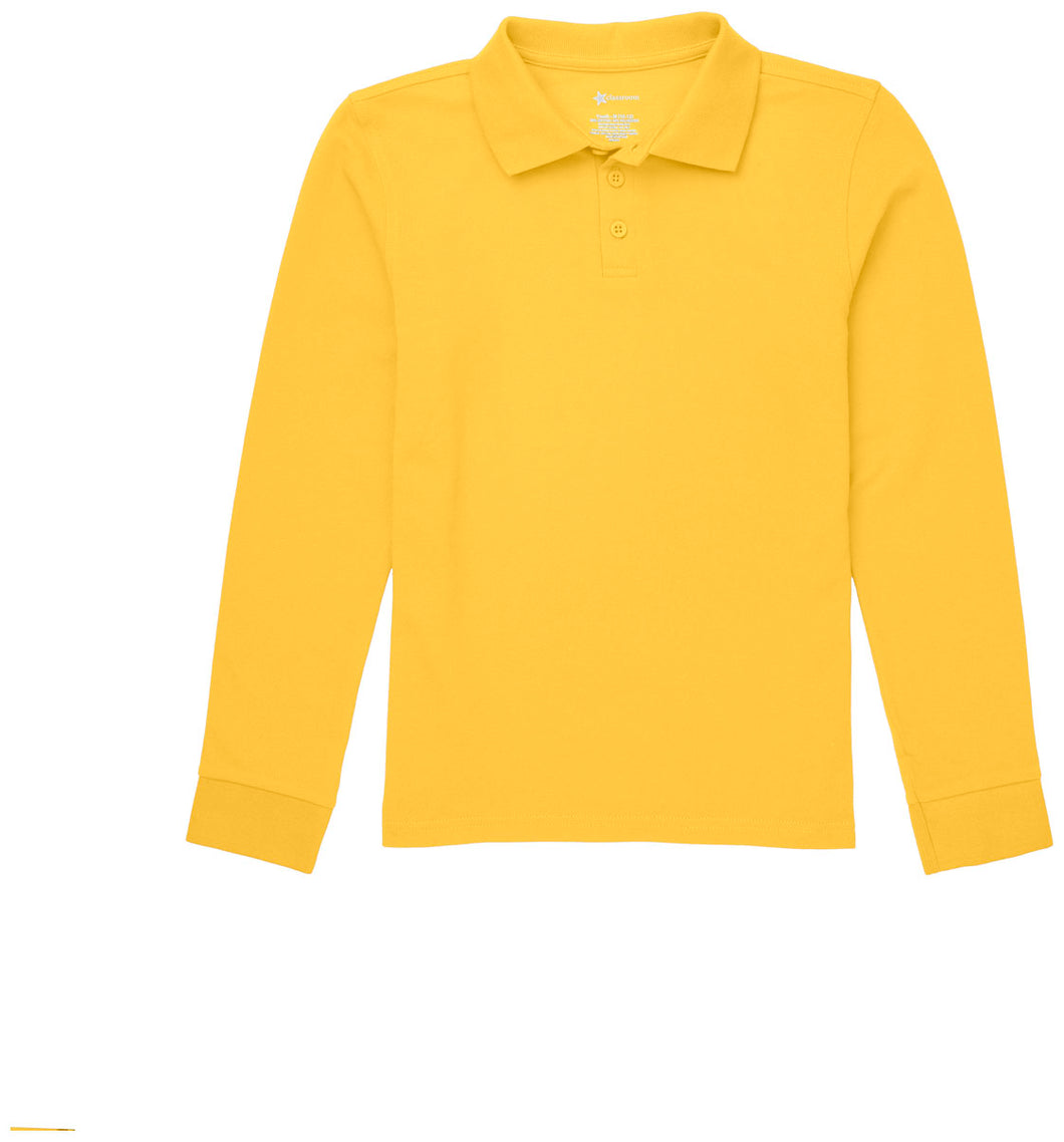 WHIN L/S GOLD POLO- K-2 ONLY w/ logo