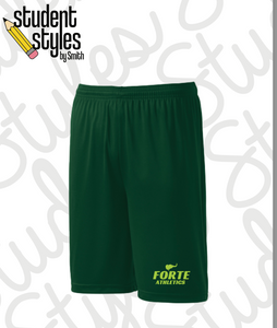Forte Prep High School Mesh Shorts in Dark Green