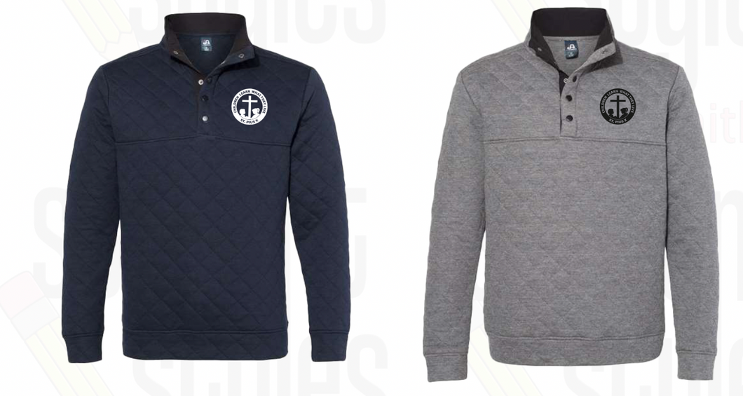 St.Pius Quilted Cotton 1/4 Zip