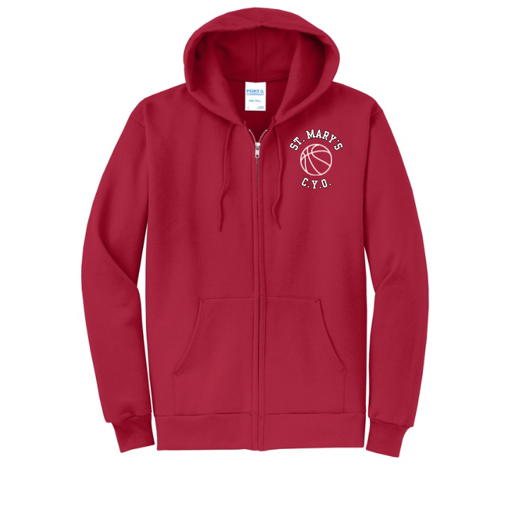 St.Mary's CYO Full Zip Cotton Hoodie