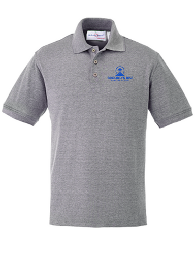 BROOKLYN RISE GRAY SHORT SLEEVE POLO with logo-3-5 ONLY