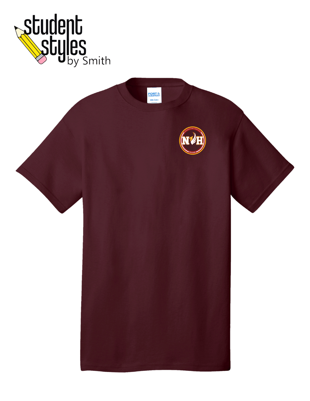 NHA (9-12) Short Sleeve Maroon T-Shirt