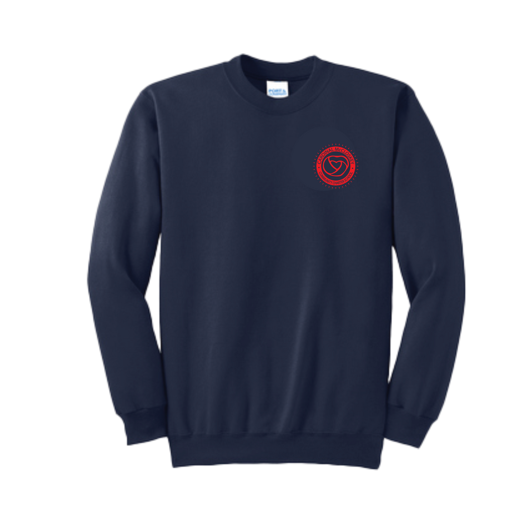 CMCCS Navy PE Crewneck Sweatshirt with Logo