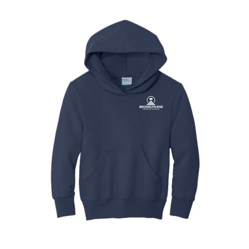 BROOKLYN RISE NAVY HOODED SWEATSHIRT W/ LOGO