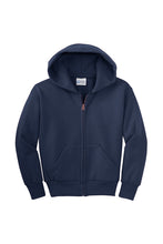 Load image into Gallery viewer, HOLLISTER GRADES K-5  NAVY BLUE FULL ZIP HOODED SWEATSHIRT WITH LOGO