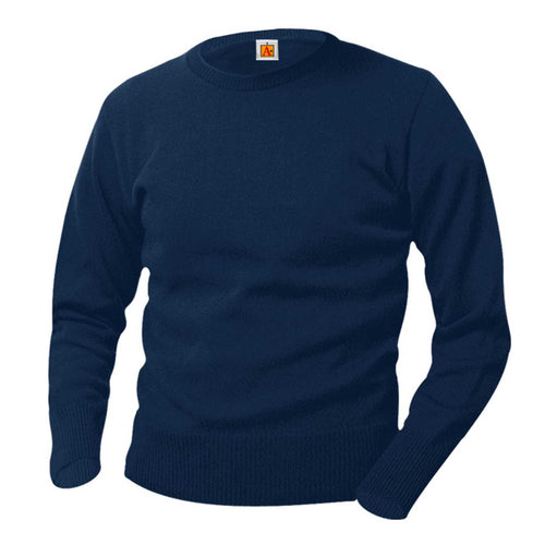 NAVY CREWNECK PULLOVER SWEATER