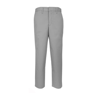 Grey Flat Front Twill Pant