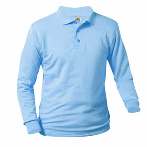 TEP LONG SLEEVE MIDDLE SCHOOL POLO WITH LOGO