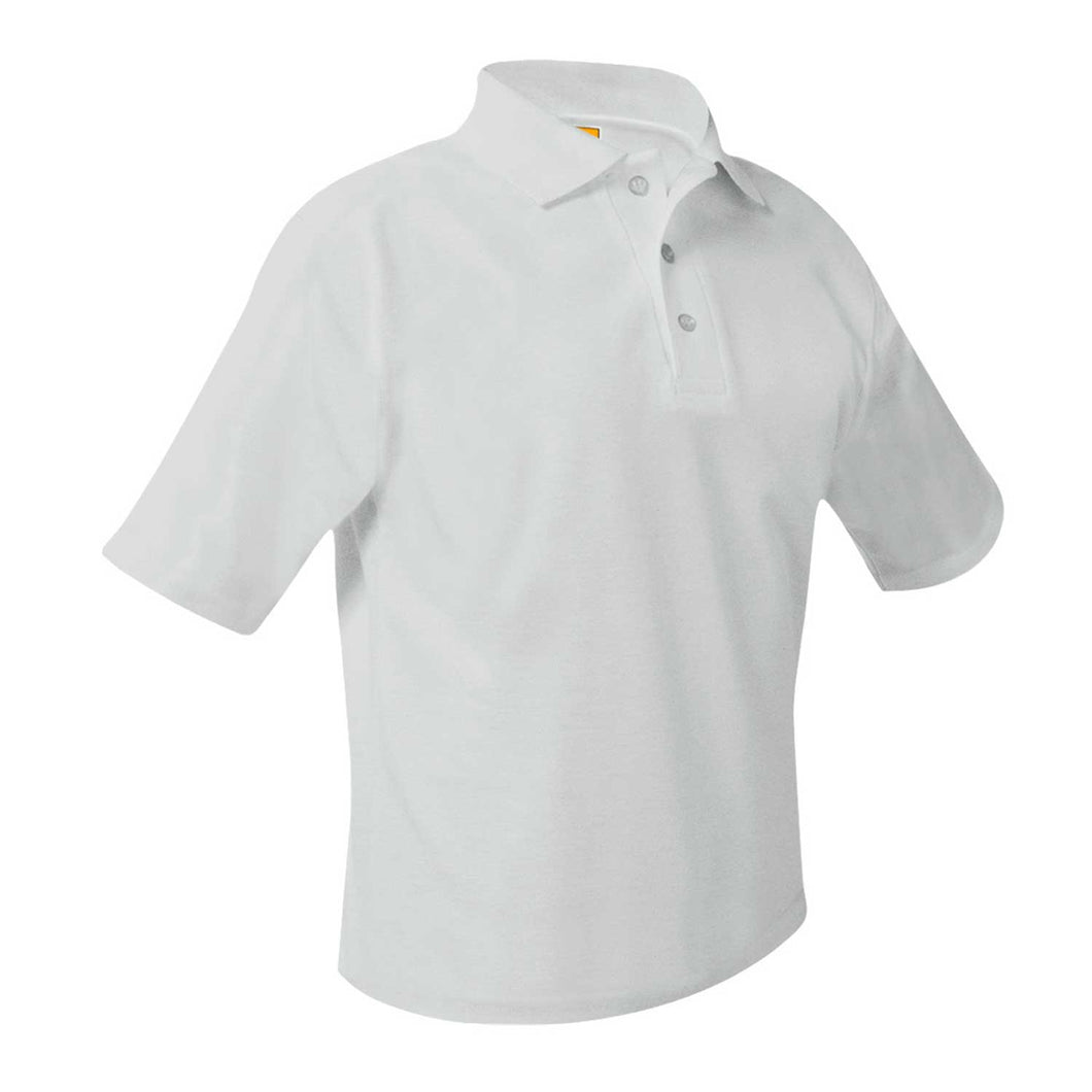 ST. CLEMENT'S SHORT SLEEVE WHITE POLO SHIRTS with your school logo