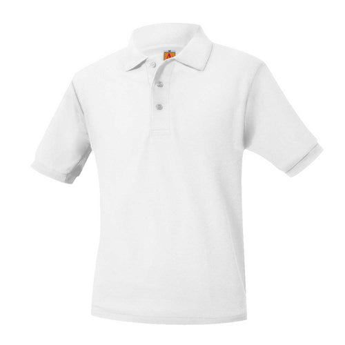 ST. GREGORY'S SHORT SLEEVE WHITE  POLO SHIRT