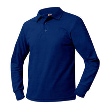 Load image into Gallery viewer, CONEY ISLAND PREP ELEMENTARY LONG SLEEVE POLO. ROYAL WITH LOGO