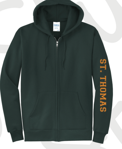 ST. THOMAS FULL ZIP HOODED SWEATSHIRT