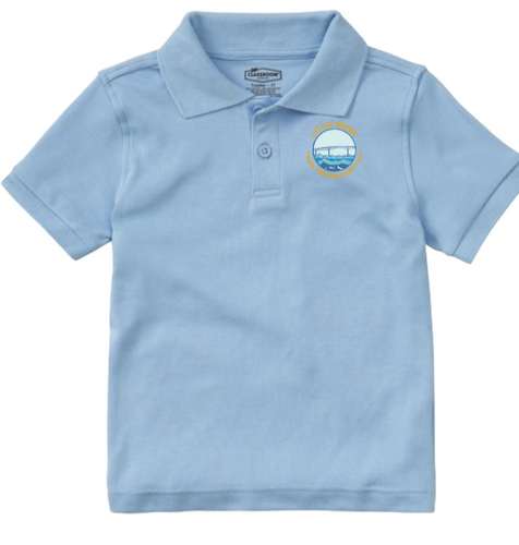 LITTLE WATER SHORT SLEEVE LIGHT BLUE POLO WITH LOGO