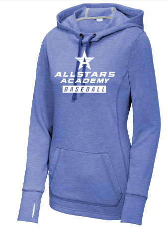 Allstars Men's or Ladies Tri-Blend Wicking Fleece Hooded