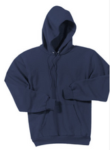 Load image into Gallery viewer, FLI PULLOVER HOODED SWEATSHIRT-NAVY WITH LOGO