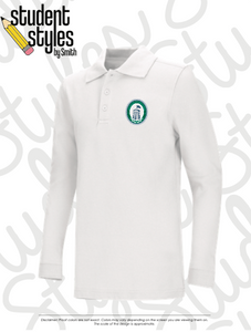 Doane Stuart Long Sleeve Polo Shirt with logo