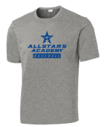 AllStars Short Sleeve Dri Fit T-Shirt- (Grey or Royal) (Youth and Adult)