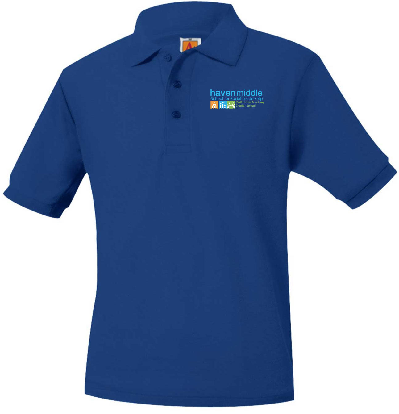 Blue school sale polo shirts