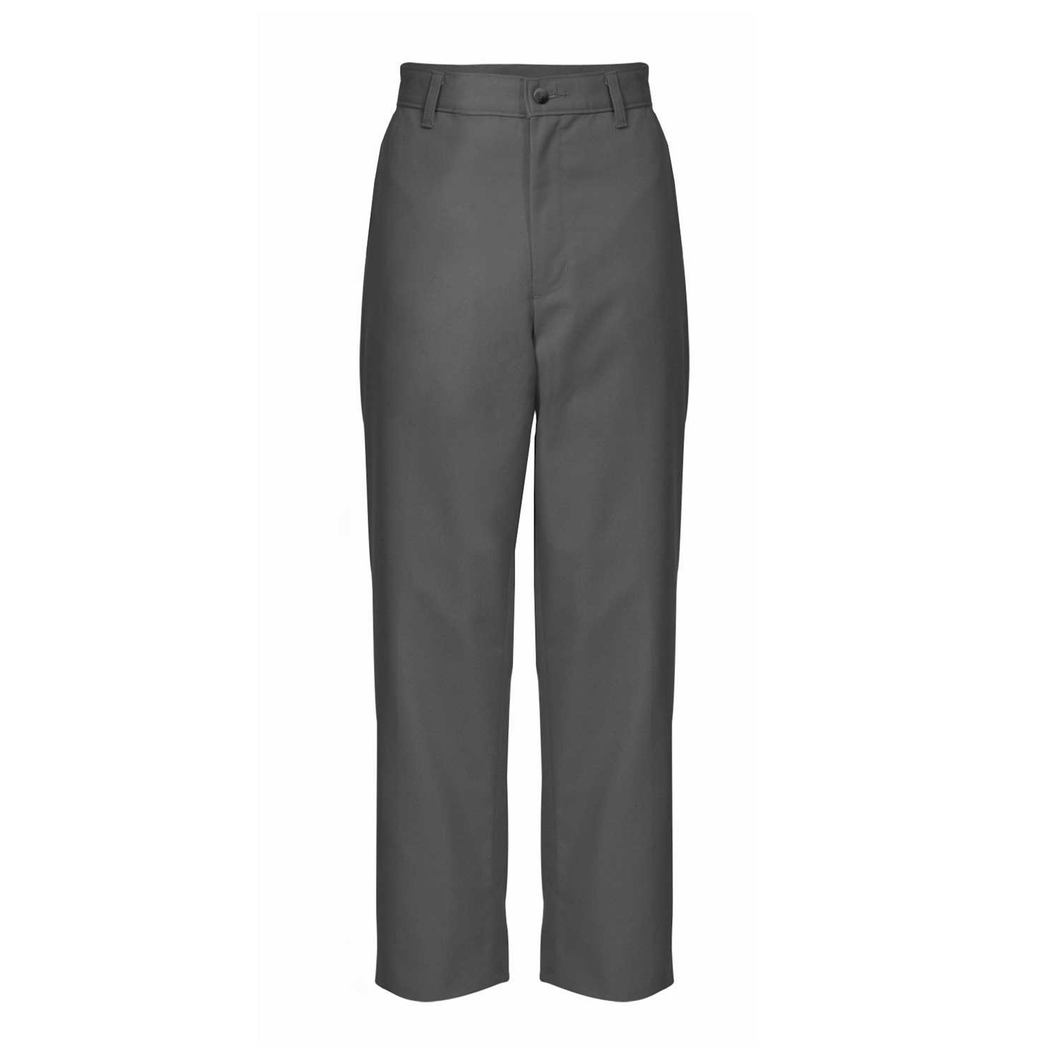 FLAT FRONT CHARCOAL FLANNEL PANT