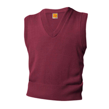 Load image into Gallery viewer, NDBG  WINE V-NECK SWEATER VEST