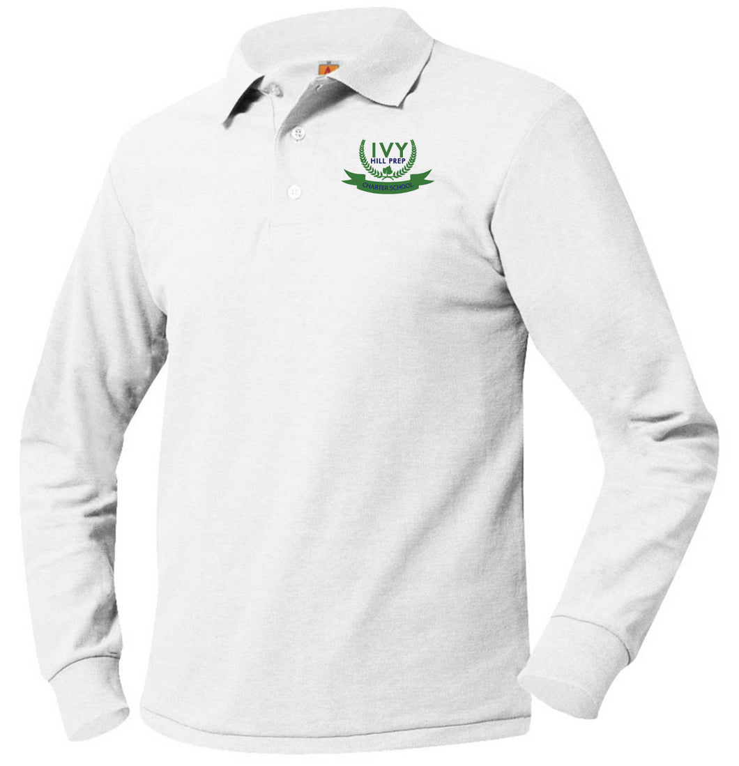 IVY HILL PREP LONG SLEEVE PIQUE POLO – Student Styles