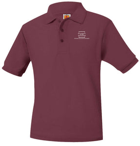 SCHOOL IN THE SQUARE -MIDDLE SCHOOL WINE SHORT SLEEVE POLO